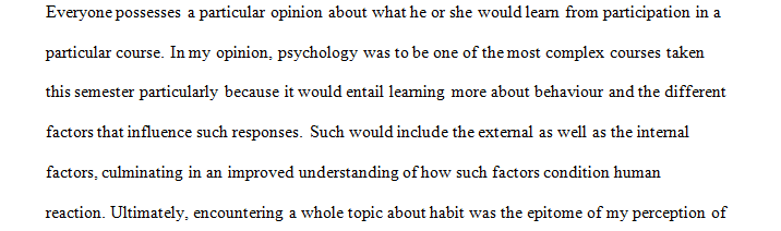 Habit from a Psychological Perspective