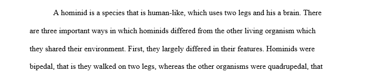 How hominids differed