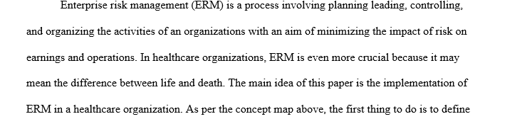 Implementing enterprise risk management (ERM) in health care setting