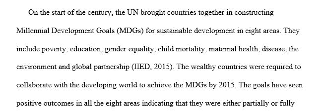 Millennium development goals 