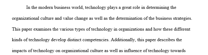 Organizational technology