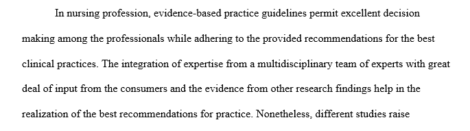 Perform A Rapid Critical Appraisal Of The Evidence Based Guideline Yourhomeworksolutions - 