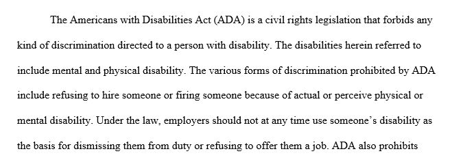 Providing a complete overview of ADA and Civil Rights Act