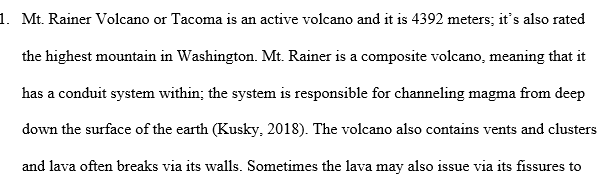 Select two different types of volcanoes