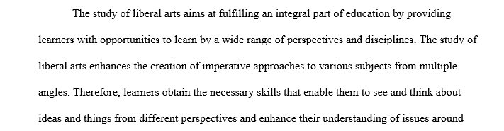 Study of liberal arts
