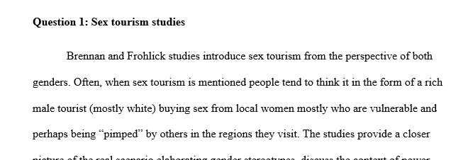 Study of sex tourism