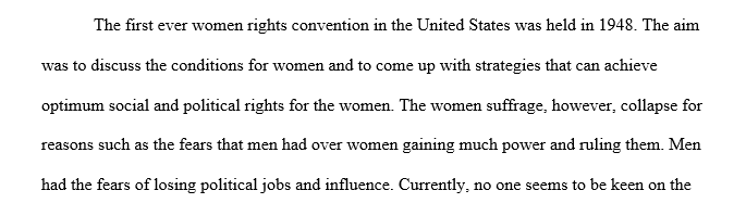 Talk about the women's suffrage