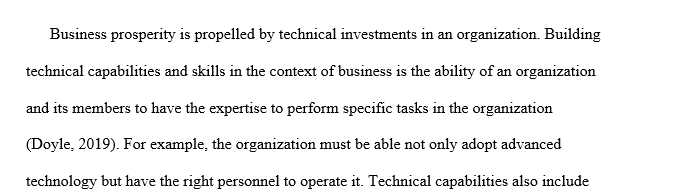 Technical capabilities