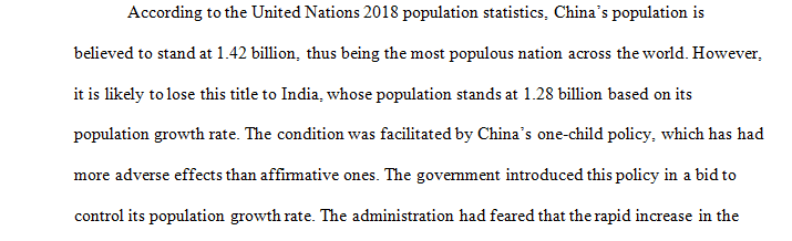 The Consequences of Population Growth in China