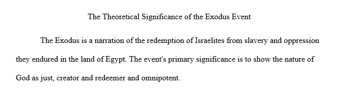 The Exodus Event