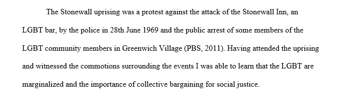 The Stonewall uprising