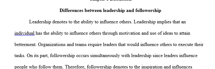 The necessity for developing self as an effective follower