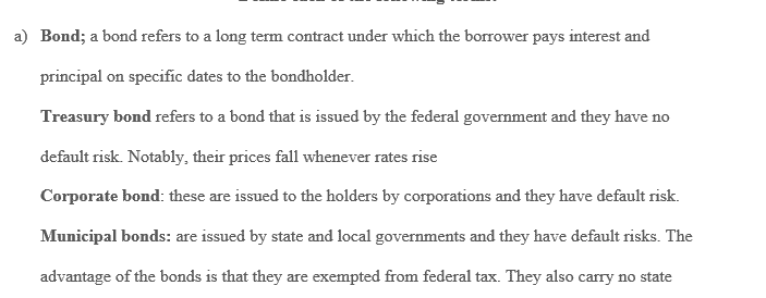 The rate of return on a bond