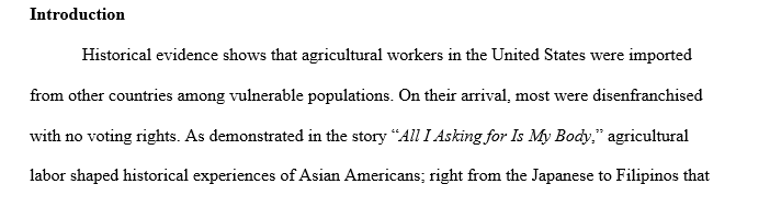 The significance of agricultural labor