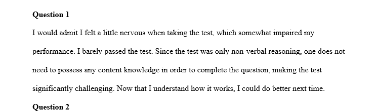 The standard measurement of intelligence for an adult