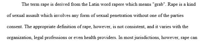 Theories why people commit rape