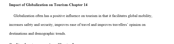 Tourism and Hospitality