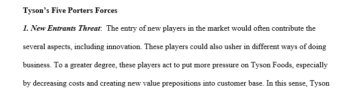 Tyson Foods strategy analysis 