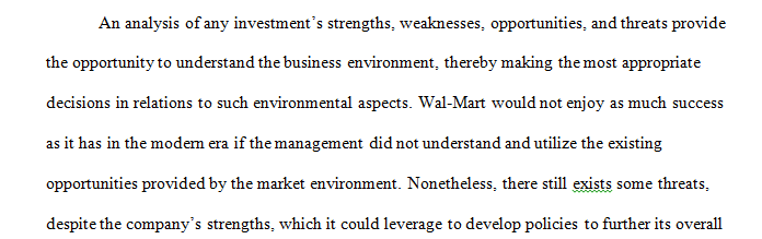 Wal-Mart SWOT Analysis