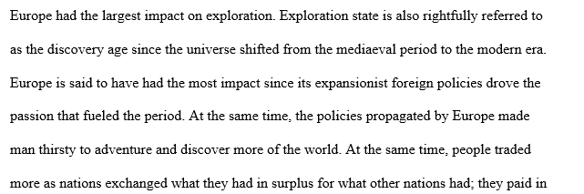 What country had the greatest impact on exploration