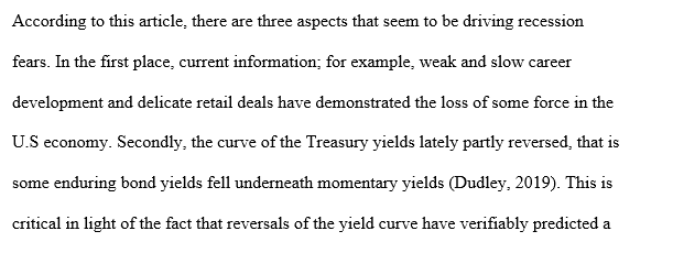 What factors are driving recession fears