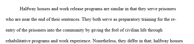 Work release programs