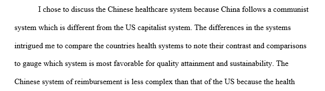 Reimbursement/payment system of another country