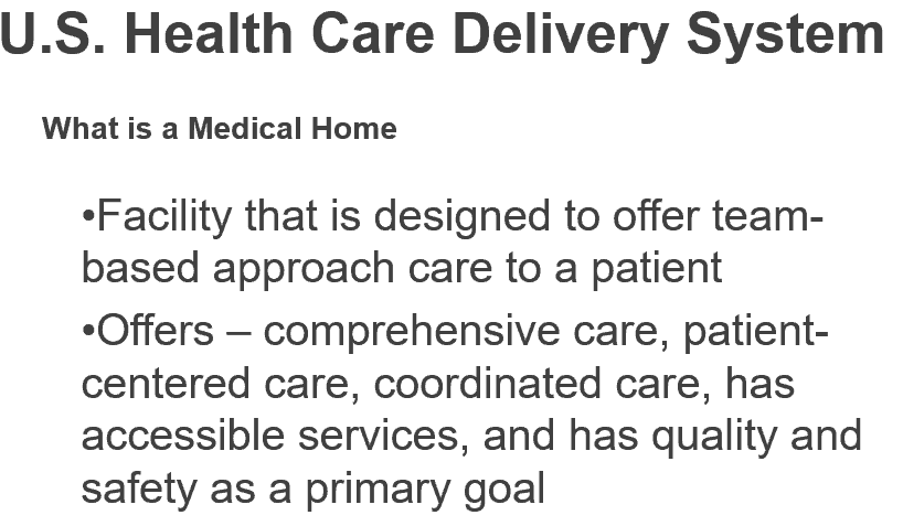 Components of the U.S. Health Care Delivery System