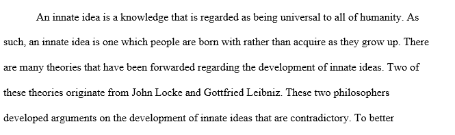 Explain the debate between Leibniz and Locke on innate ideas