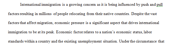 Factors That Cause International Migration