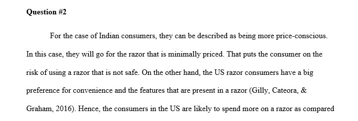 How and why do US razor consumers differ from razor consumers in India