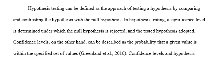 How hypothesis testing and confidence intervals are used together