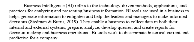 How would one define business intelligence