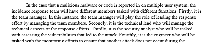 Malicious code or malware was reported on multiple users' systems