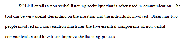 SOLER for Effective Non Verbal Communication