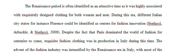 Renaissance and Italian Fashion