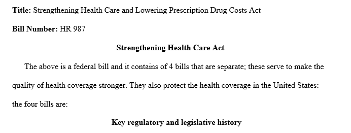 Strengthening Health Care and Lowering Prescription Drug Costs Act