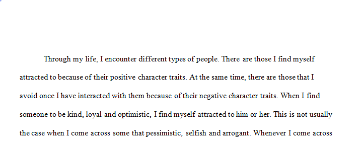 The Positive Characteristics of People