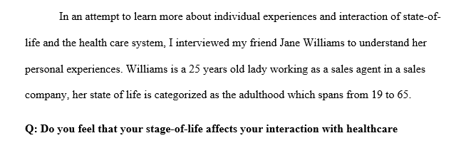 The Stages‐of‐Life and the influence of age in health care from a patient's perspective