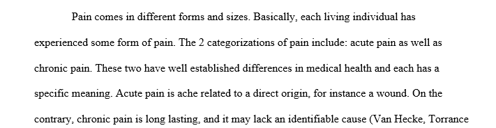 The differences between acute and chronic pain