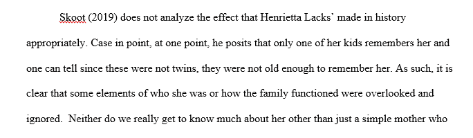 The importance of Henrietta Lacks’s contribution