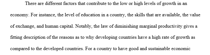 What factors might contribute to low or high growth rates 