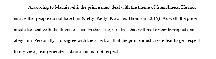 What would you say are two important themes that The Prince deals with