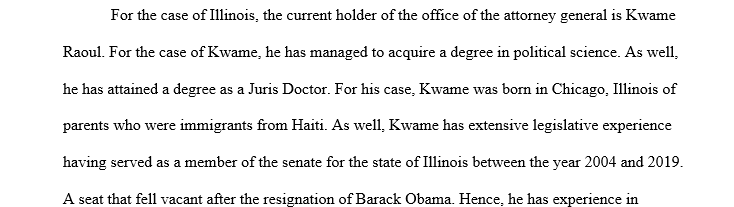 Who is charge of the Illinois Attorney General's office