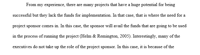 Why do some executives refuse to function as project sponsors