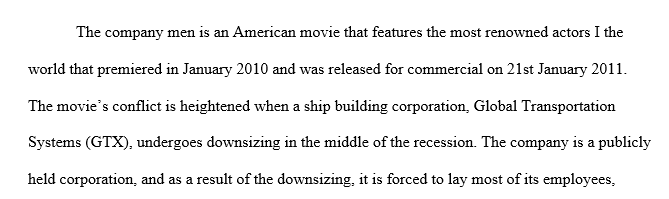 Write 2 papers about the movie and how its related to business management