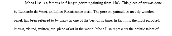 Write an essay about your work of art