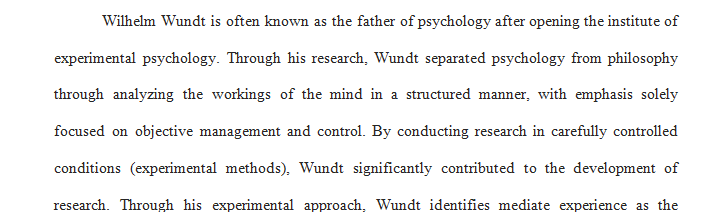Wundt and James