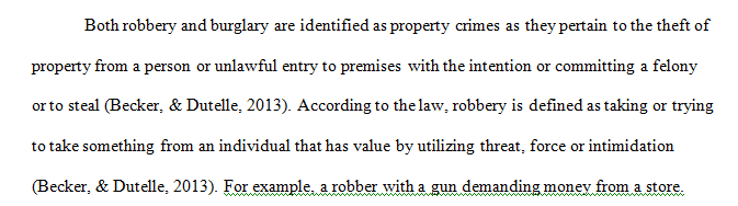 robbery and burglary 