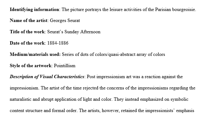 Collect information on five different styles of nineteenth- and twentieth-century art